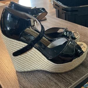 Jimmy Choo Black Platform Wedges